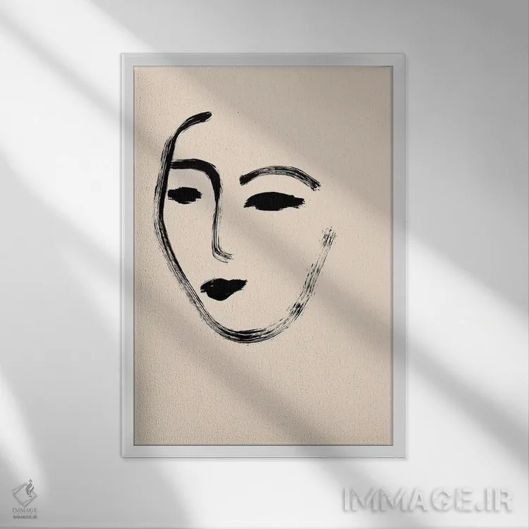 تابلو مینیمال او اثر ملیسا سلمین - نمای قابدار سفید