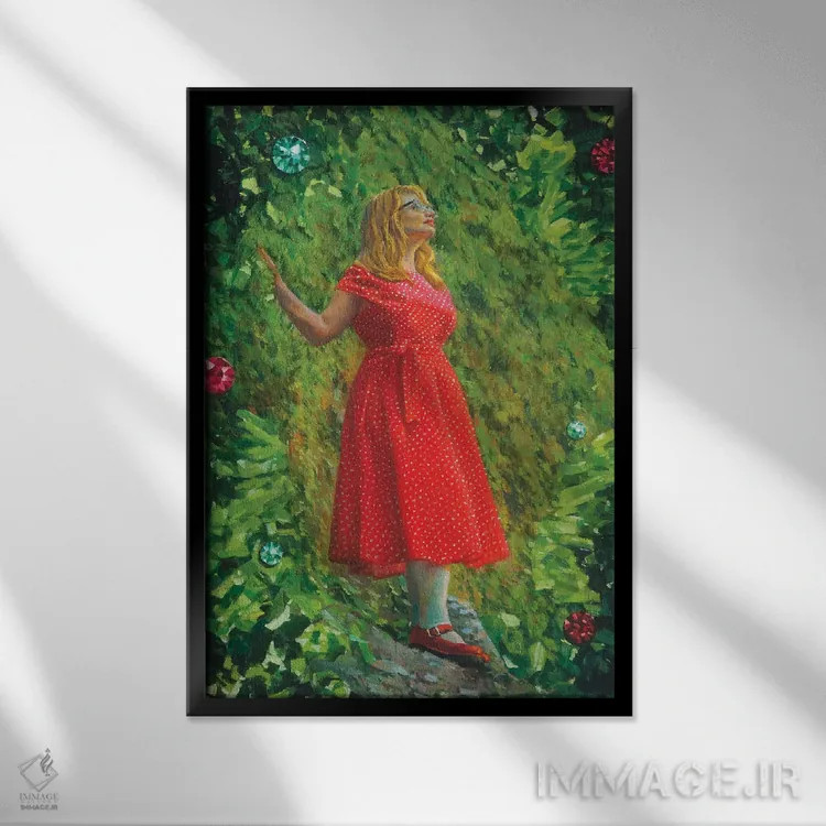 تابلو دکوراتیو جواهر و کریستال ها اثر سرجیو لوپز - نمای قابدار مشکی