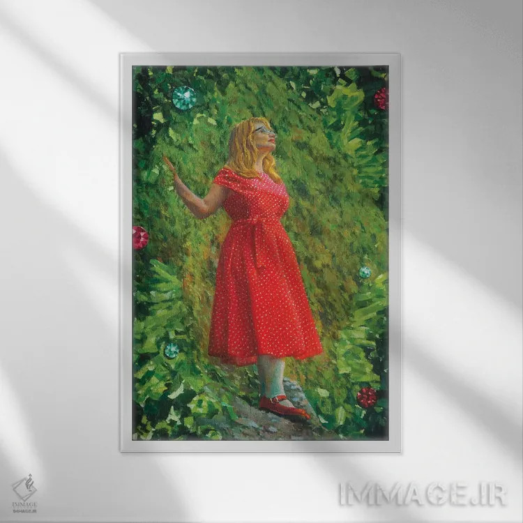 تابلو دکوراتیو جواهر و کریستال ها اثر سرجیو لوپز - نمای قابدار سفید