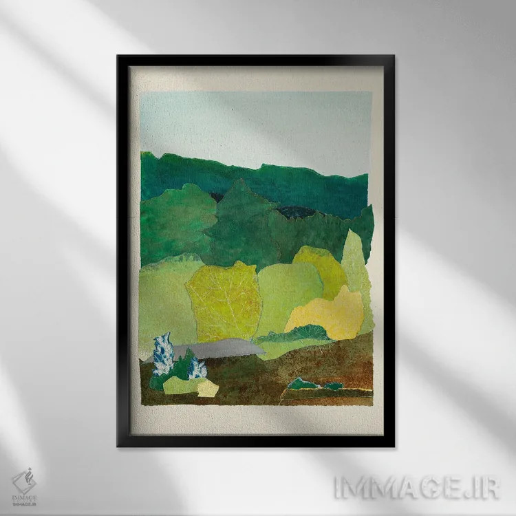 تابلو انتزاعی اقدامات ترمیمی ۲۳.۷ اثر سارا اورت - نمای قابدار مشکی