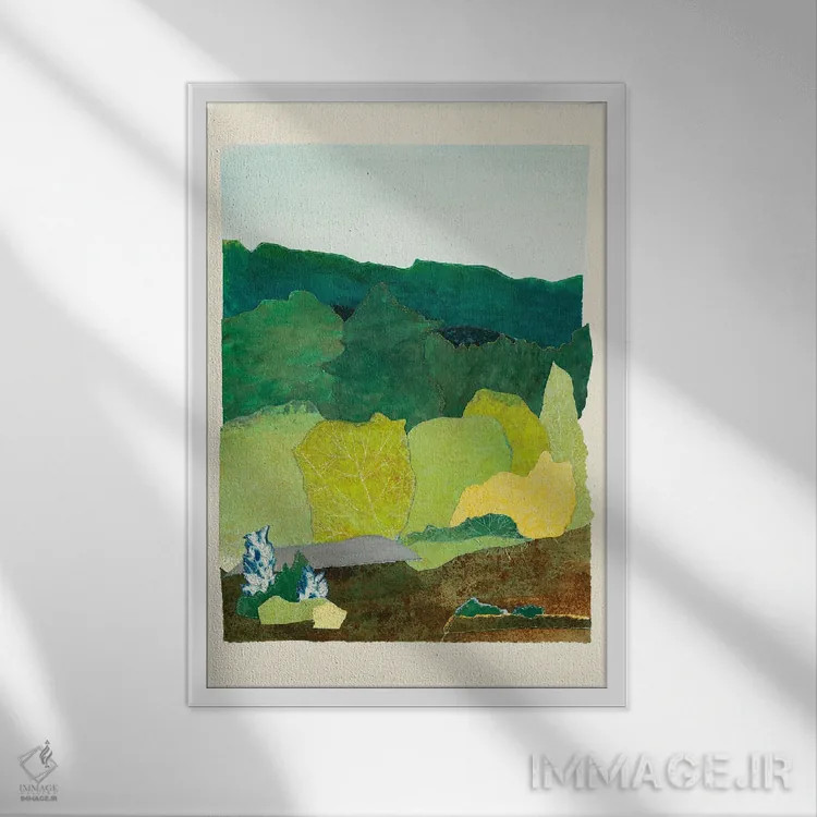 تابلو انتزاعی اقدامات ترمیمی ۲۳.۷ اثر سارا اورت - نمای قابدار سفید