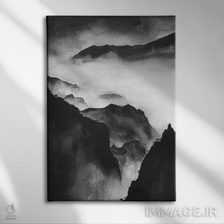تابلو دکوراتیو ارتفاع اثر ملیسا سلمین - نمای روبهرو روی دیوار