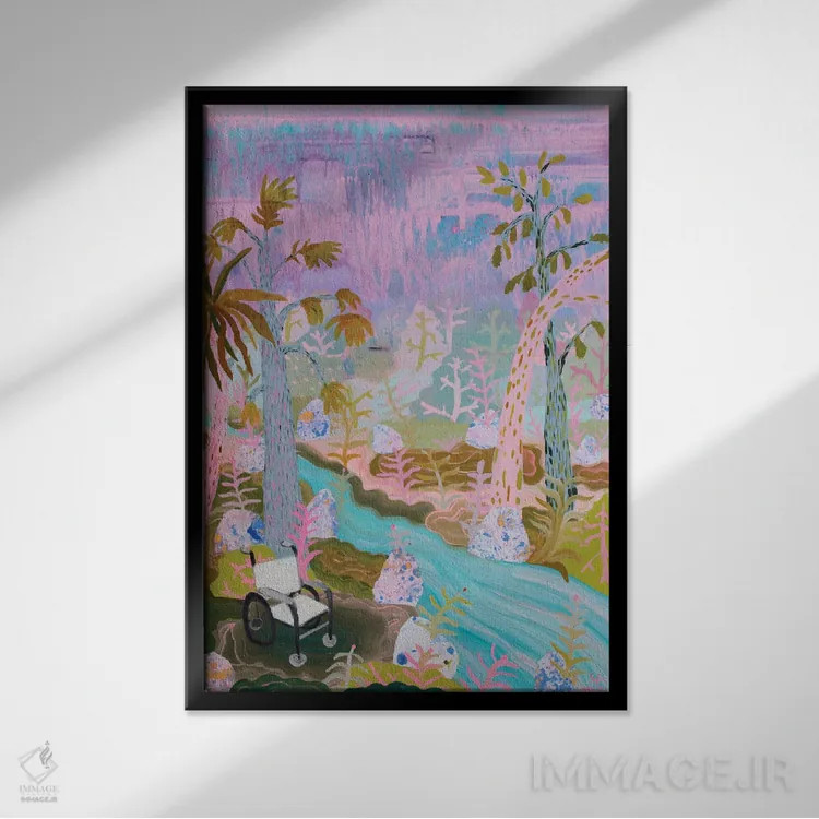 تابلو دکوراتیو خیلی خسته اثر سوفیا باتیستی - نمای قابدار مشکی