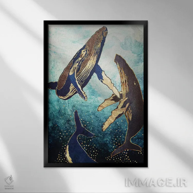 تابلو دکوراتیو صعود اثر طراحی اسپیس فراگ - نمای قابدار مشکی