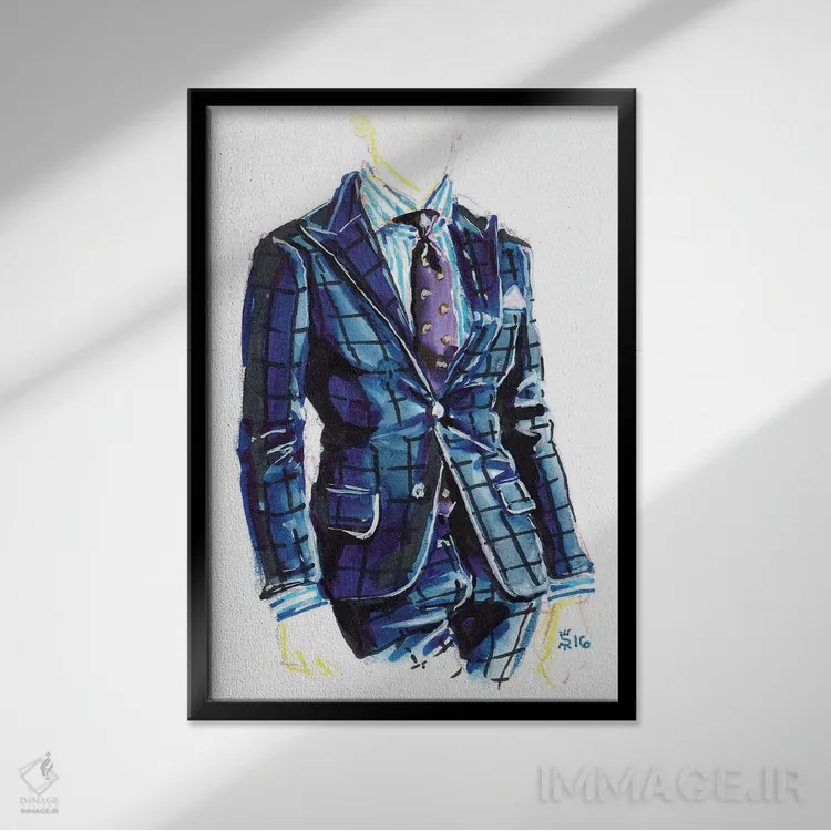 تابلو دکوراتیو استایل مردانه ۲ اثر سان فلومن - نمای قابدار مشکی