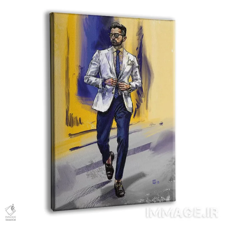 تابلو دکوراتیو استایل مردانه ۴ اثر سان فلومن - نمای پرسپکتیو محصول