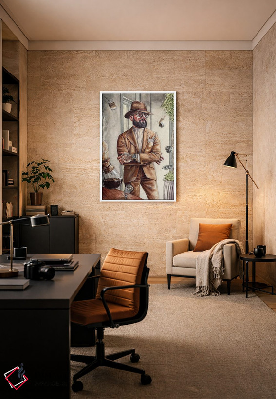 تابلو دکوراتیو پادشاه قهوه اثر سان فلومن - D5W
