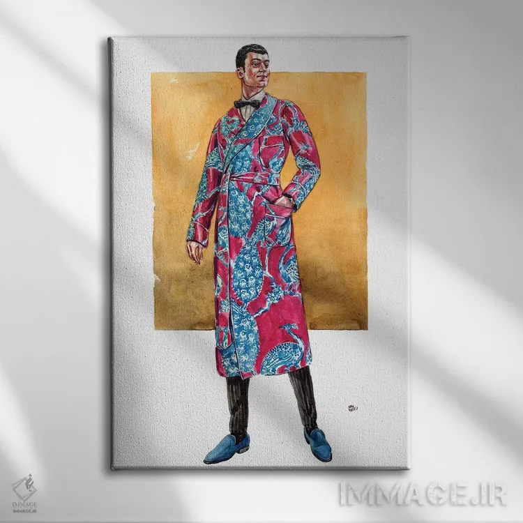 تابلو دکوراتیو استایل عصرگاهی اثر سان فلومن - نمای روبهرو روی دیوار