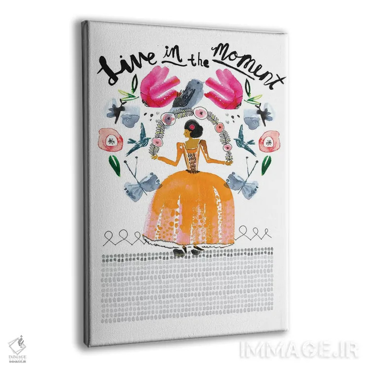 تابلو دکوراتیو در لحظه زندگی کن اثر سارا فرانکلین - نمای پرسپکتیو محصول