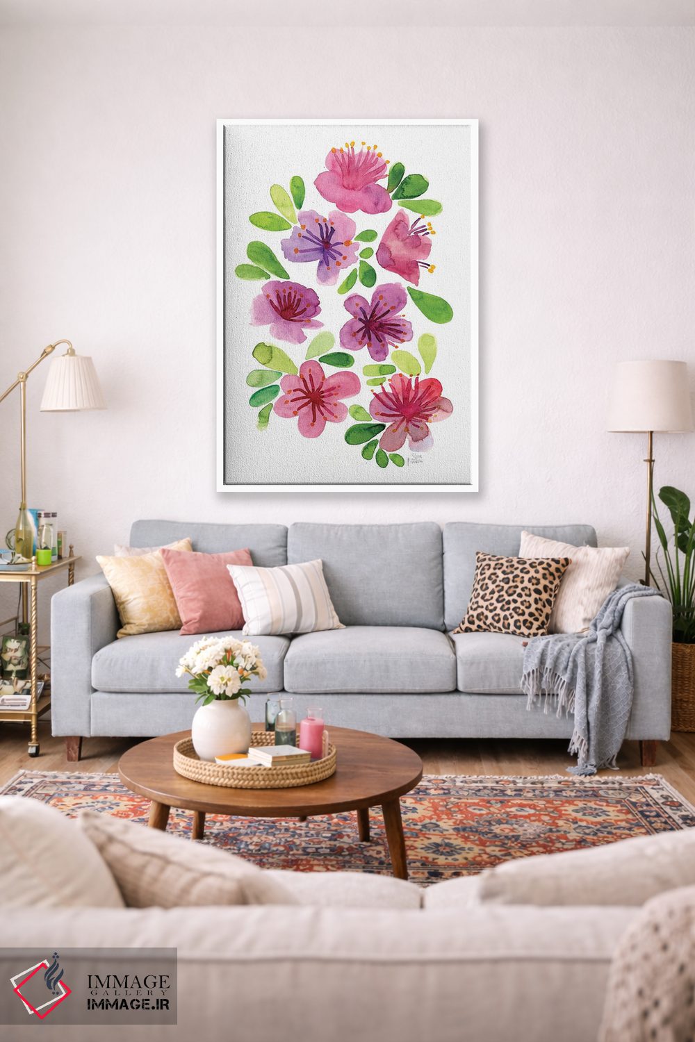 تابلو دکوراتیو آزالیاهای صورتی اثر سارا فرانکلین - D1W