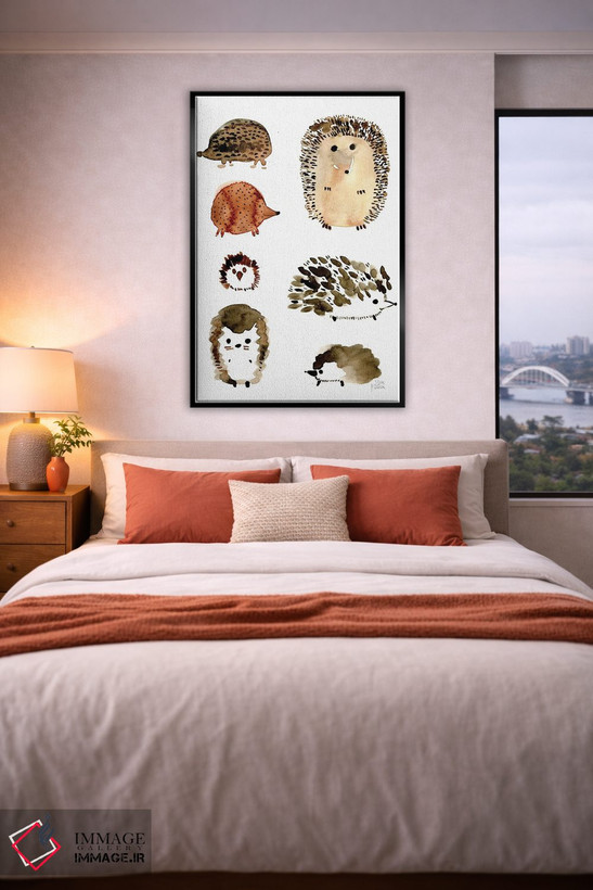 تابلو مینیمال جوجه تیغی ها اثر سارا فرانکلین - D5B