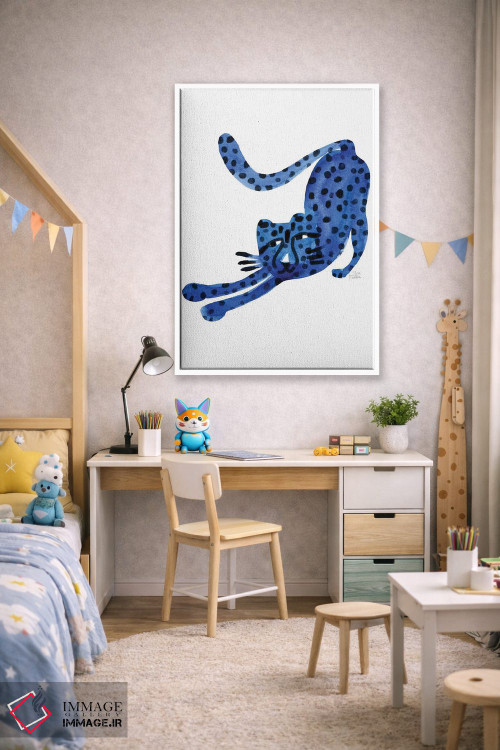 تابلو مینیمال گربه وحشی اثر سارا فرانکلین - D1W