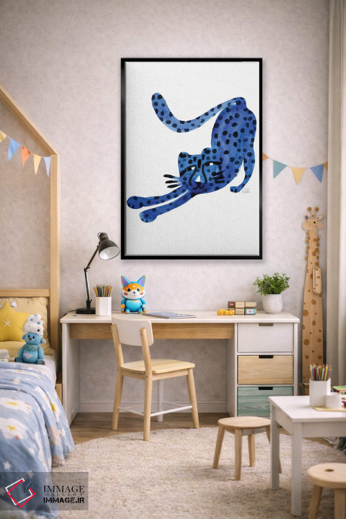 تابلو مینیمال گربه وحشی اثر سارا فرانکلین - D2B