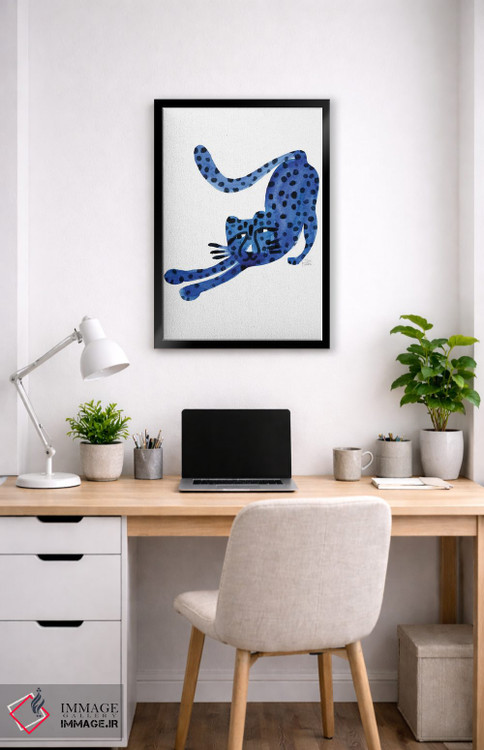 تابلو مینیمال گربه وحشی اثر سارا فرانکلین - D6B