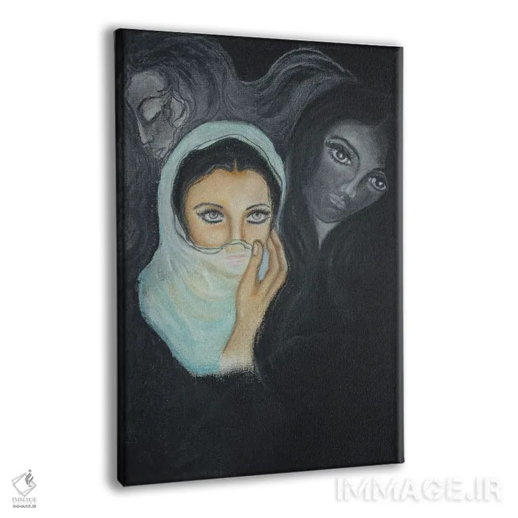 تابلو دکوراتیو سایه ها اثر سانگیتا بانسال - نمای پرسپکتیو محصول