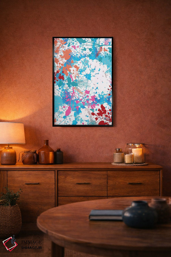 تابلو انتزاعی سایه نماهای برگ ها اثر سارا فرانکلین - D4B