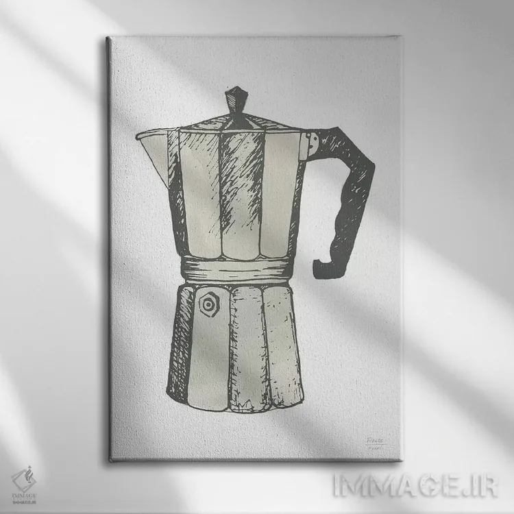 تابلو مینیمال اسپرسوساز اثر استیتمنت گودز - نمای روبهرو روی دیوار