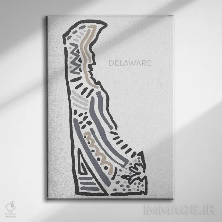 تابلو دکوراتیو دلاور اثر استیتمنت گودز - نمای روبهرو روی دیوار