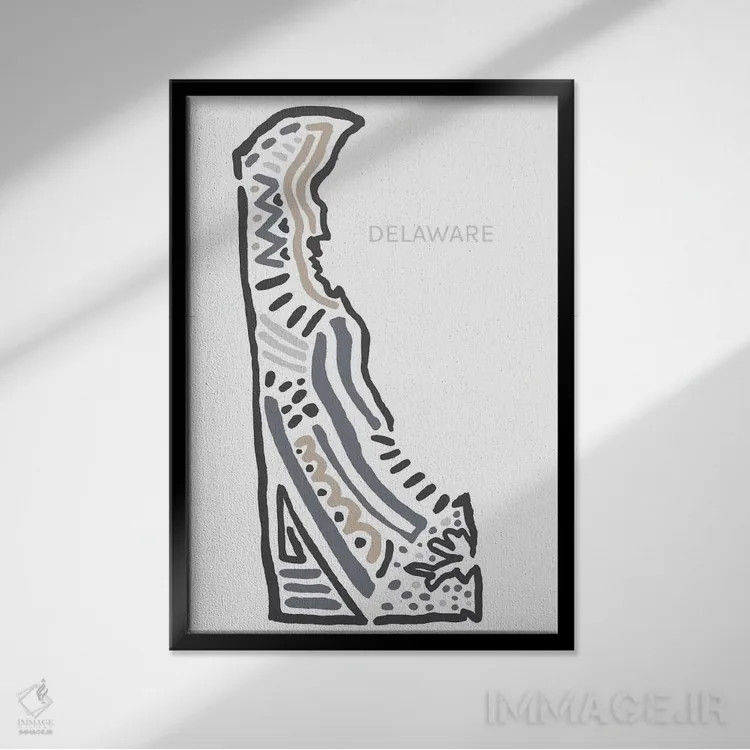 تابلو دکوراتیو دلاور اثر استیتمنت گودز - نمای قابدار مشکی