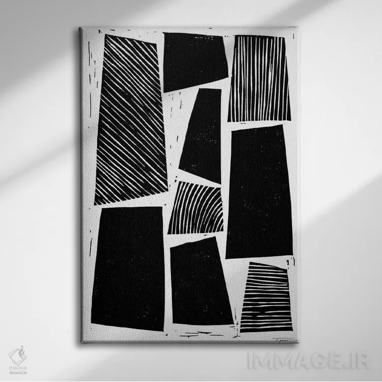 تابلو مینیمال دانه اثر استیتمنت گودز - نمای روبهرو روی دیوار