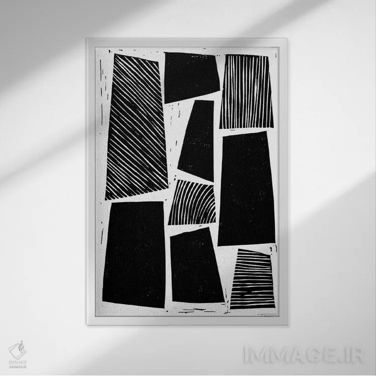 تابلو مینیمال دانه اثر استیتمنت گودز - نمای قابدار سفید