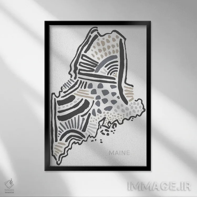 تابلو دکوراتیو مین اثر استیتمنت گودز - نمای قابدار مشکی