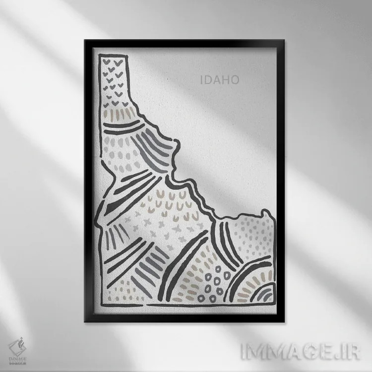 تابلو دکوراتیو آیداهو اثر استیتمنت گودز - نمای قابدار مشکی