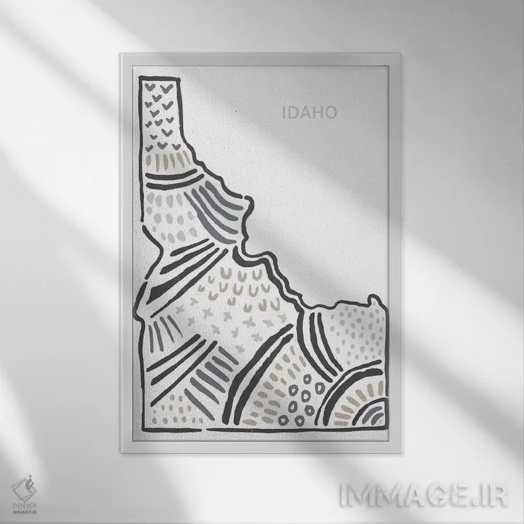 تابلو دکوراتیو آیداهو اثر استیتمنت گودز - نمای قابدار سفید
