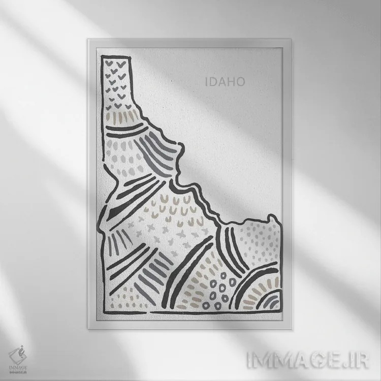 تابلو دکوراتیو آیداهو اثر استیتمنت گودز - نمای قابدار سفید