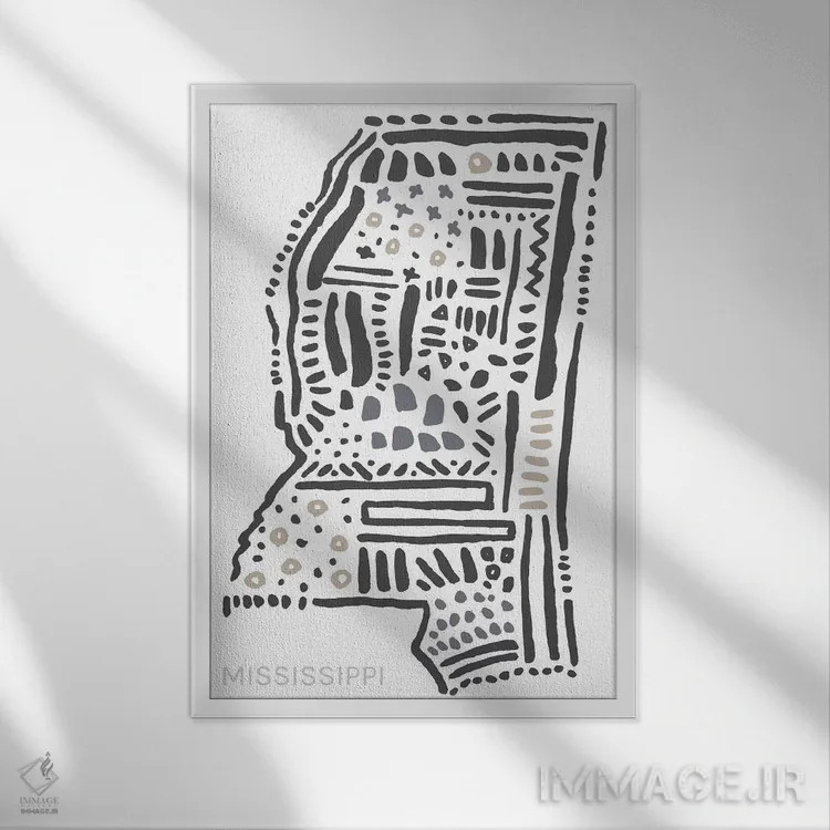 تابلو دکوراتیو می سی سی پی اثر استیتمنت گودز - نمای قابدار سفید