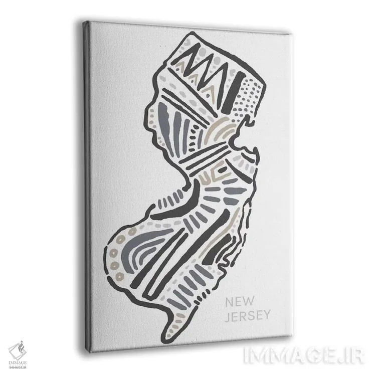 تابلو دکوراتیو نیوجرسی اثر استیتمنت گودز - نمای پرسپکتیو محصول