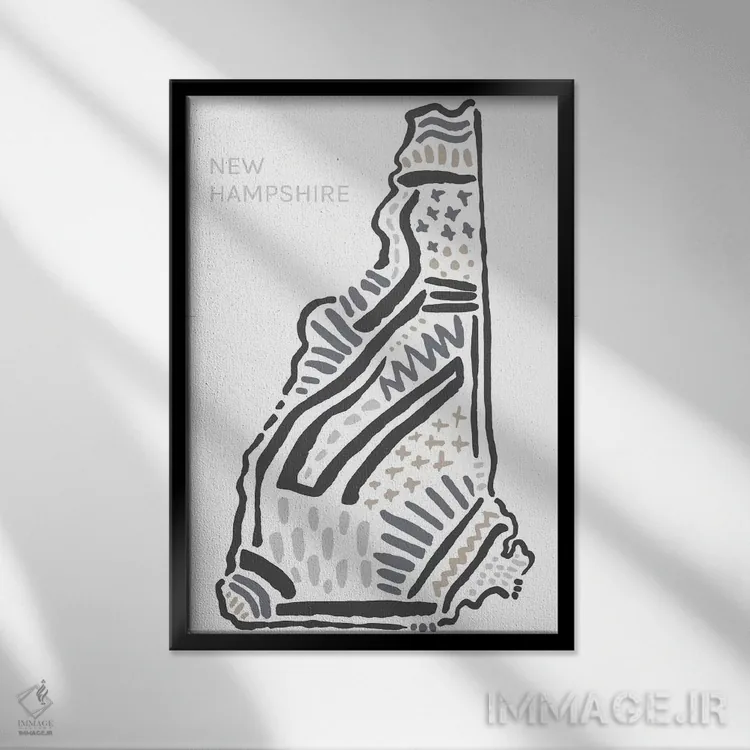 تابلو دکوراتیو نیوهمپشایر اثر استیتمنت گودز - نمای قابدار مشکی