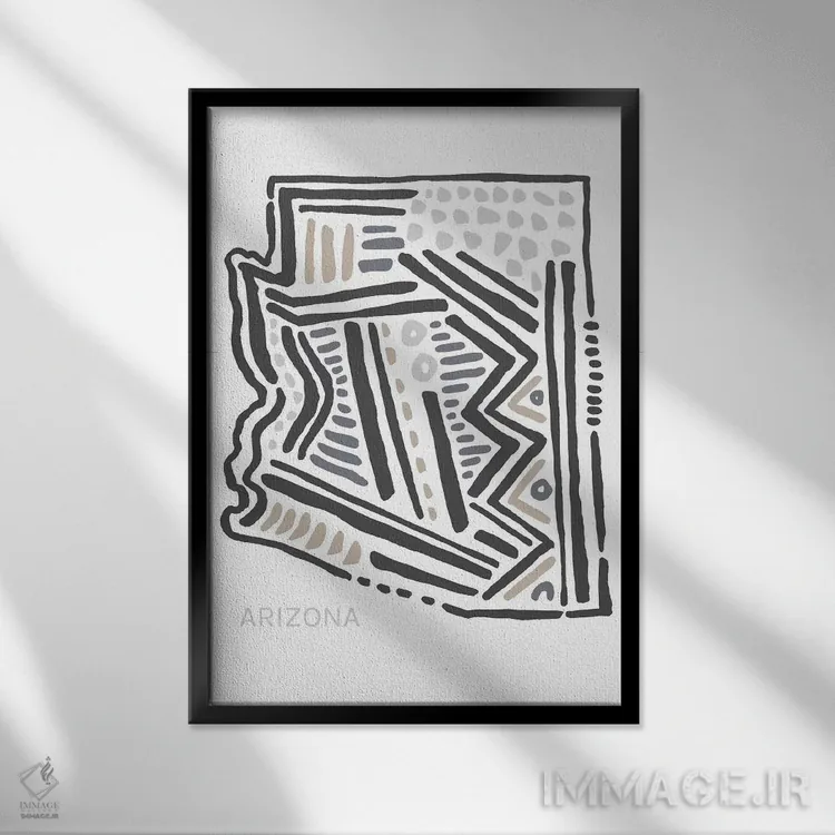 تابلو دکوراتیو آریزونا اثر استیتمنت گودز - نمای قابدار مشکی