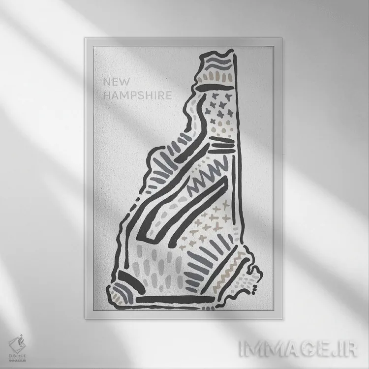 تابلو دکوراتیو نیوهمپشایر اثر استیتمنت گودز - نمای قابدار سفید