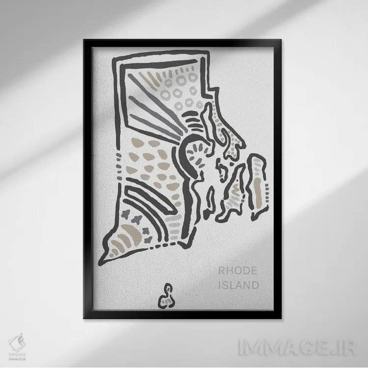 تابلو دکوراتیو رود آیلند اثر استیتمنت گودز - نمای قابدار مشکی