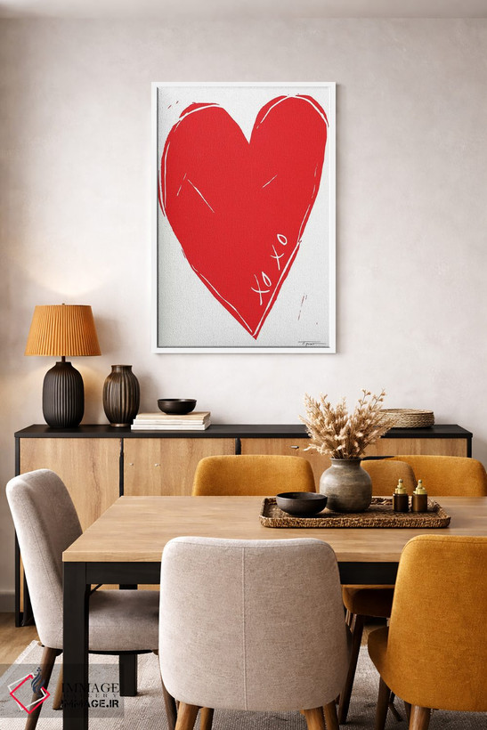 تابلو مینیمال قلب XOXO اثر استیتمنت گودز - D5W
