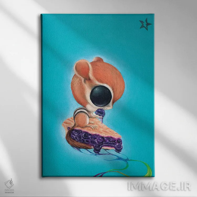 تابلو دکوراتیو خوشمزه اثر شوگر فیولد - نمای روبهرو روی دیوار