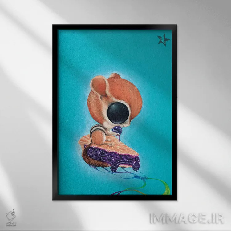 تابلو دکوراتیو خوشمزه اثر شوگر فیولد - نمای قابدار مشکی