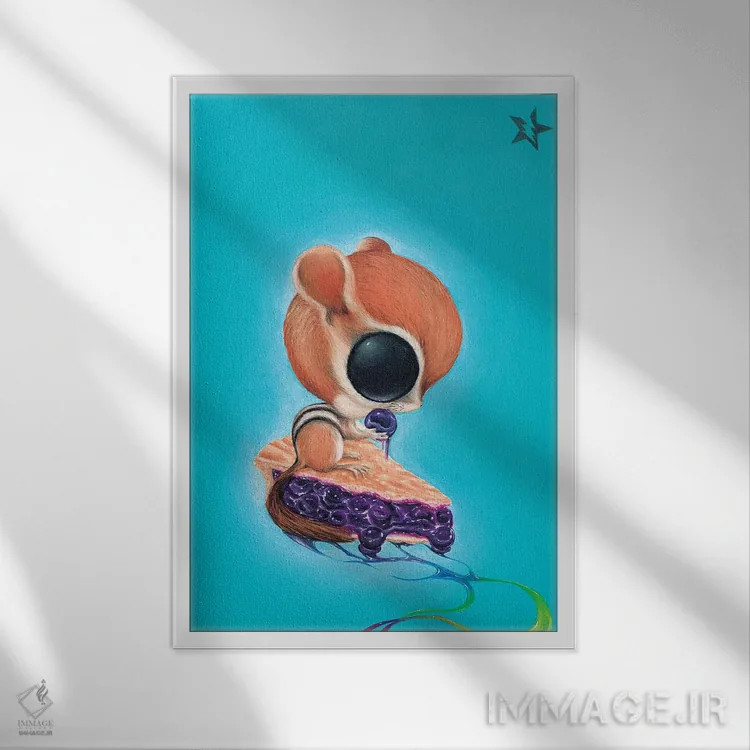 تابلو دکوراتیو خوشمزه اثر شوگر فیولد - نمای قابدار سفید