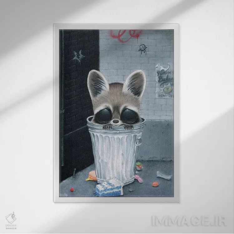 تابلو دکوراتیو روز خوش شانسی اثر شوگر فیولد - نمای قابدار سفید
