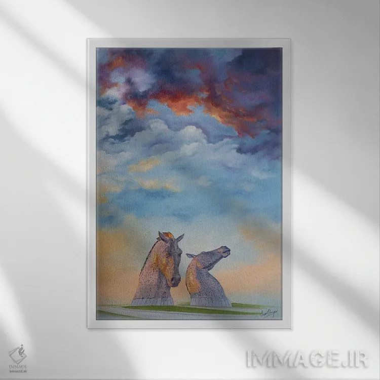 تابلو دکوراتیو کلمپیز اثر اسکات مک گرگور - نمای قابدار سفید