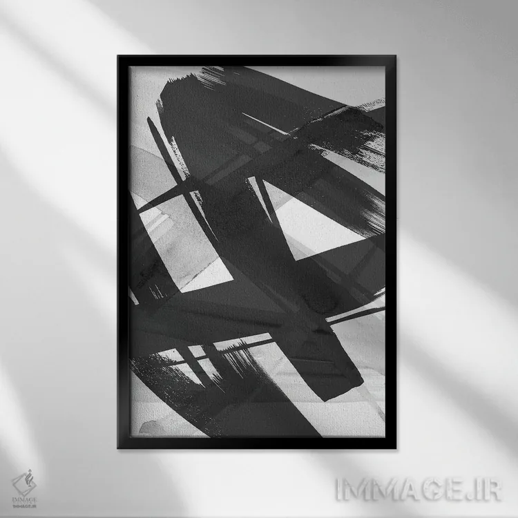 تابلو مینیمال نقاشی با صدای بلند I اثر استودیو گرافیک SD - نمای قابدار مشکی