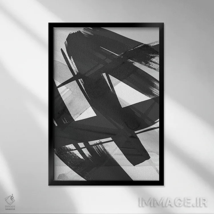 تابلو مینیمال نقاشی با صدای بلند I اثر استودیو گرافیک SD - نمای قابدار مشکی