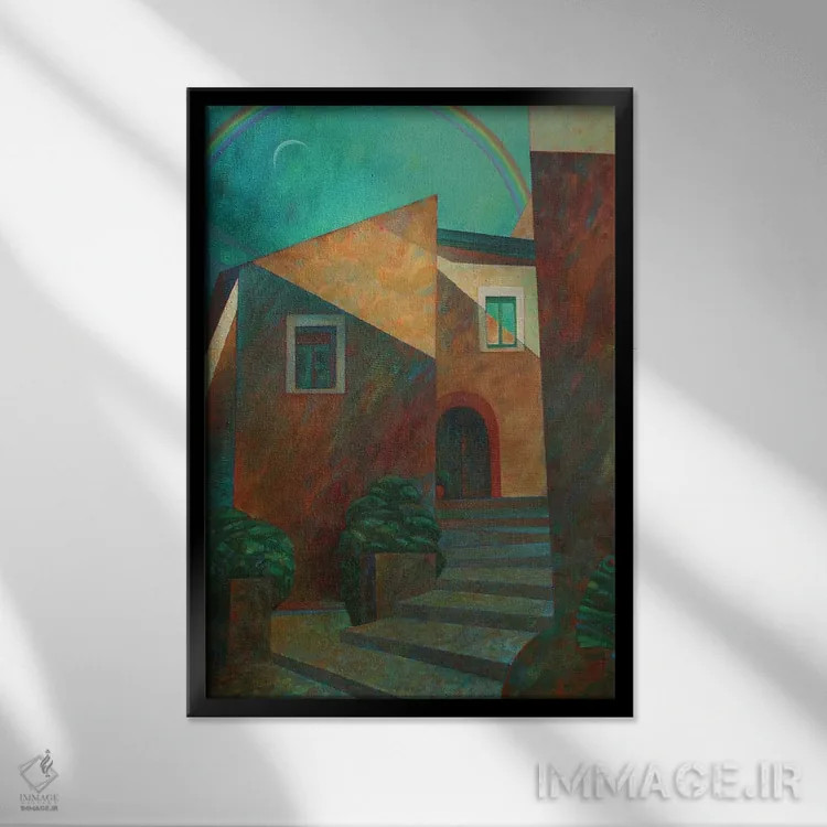 تابلو دکوراتیو Via Pietralima,مونته فورته چی لنتو، خیابان پیترالیما اثر سرژ واسی لندیوس - نمای قابدار مشکی