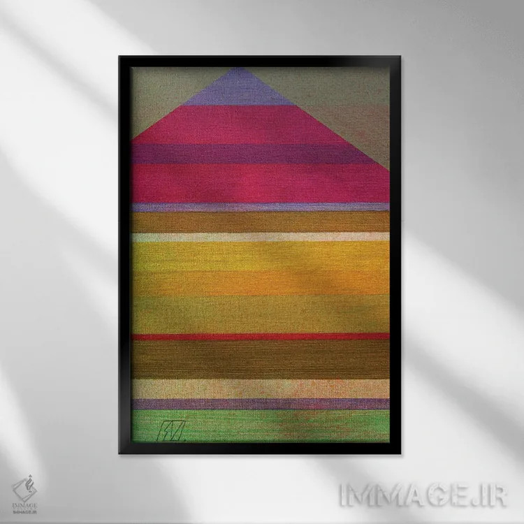 تابلو انتزاعی انبار فرش اثر سرژ واسی لندیوس - نمای قابدار مشکی