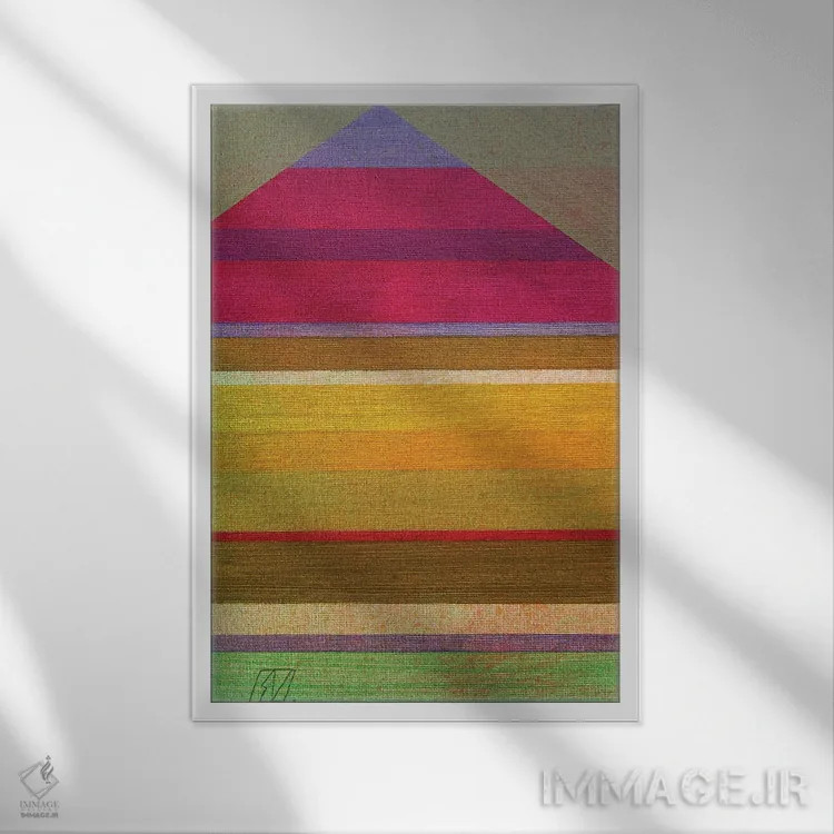 تابلو انتزاعی انبار فرش اثر سرژ واسی لندیوس - نمای قابدار سفید