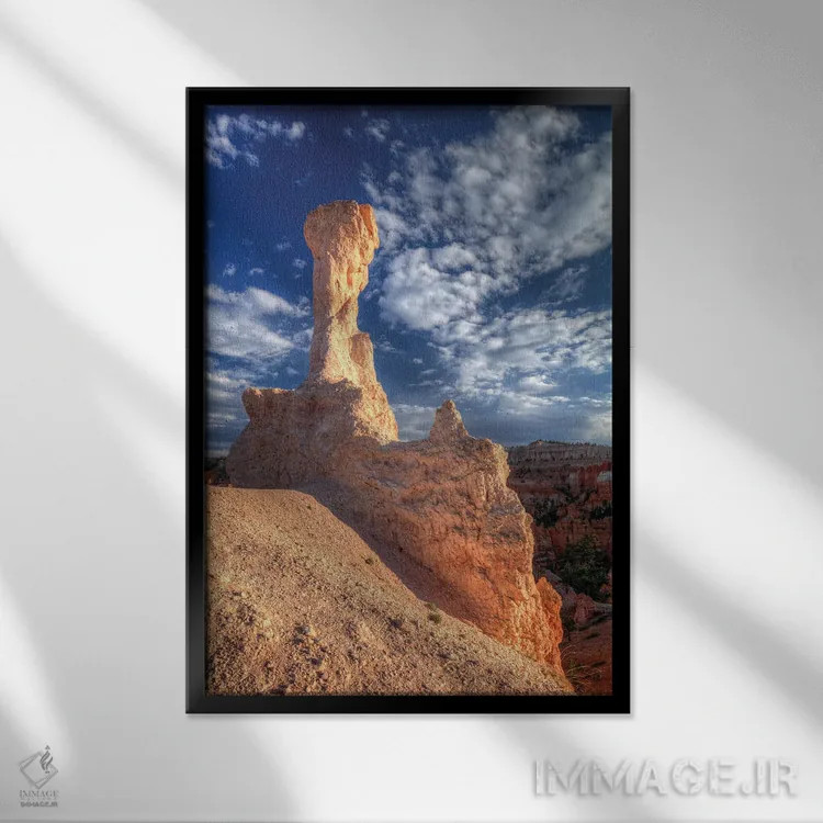 تابلو دکوراتیو نظاره بر دره برایس اثر بیل شرل - نمای قابدار مشکی
