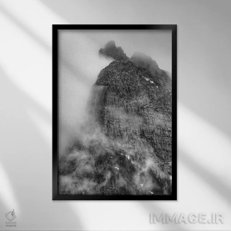 تابلو دکوراتیو اوج اثر بیل شرل - نمای قابدار مشکی