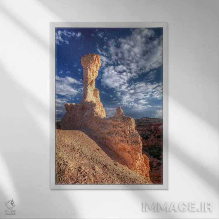 تابلو دکوراتیو نظاره بر دره برایس اثر بیل شرل - نمای قابدار سفید