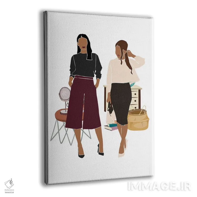تابلو دکوراتیو لباس پوشیدن اثر ژانیا شاریپژانوا - نمای پرسپکتیو محصول